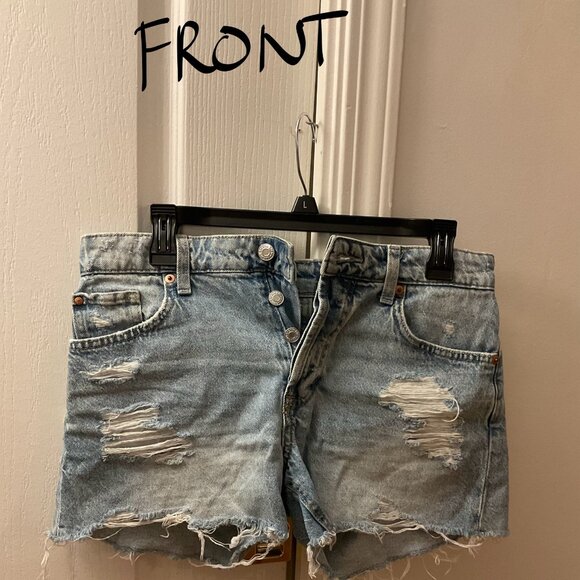 H&M 90s boyfriend shorts low waist Size 2 - Picture 2 of 4